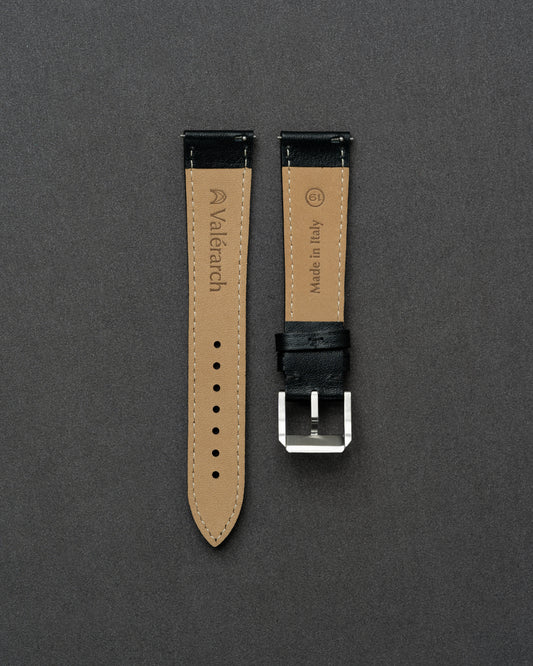 Black Calfskin Leather Strap